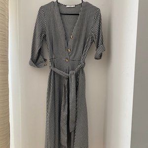 Mango back and white monochrome gingham check butt